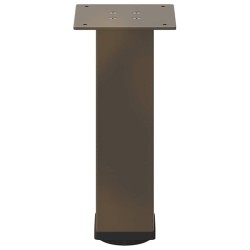 Pieds de table basse 4 pièces Acier naturel 42-44 cm Acier 