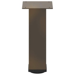 Pieds de table basse 4 pièces Acier naturel 42-44 cm Acier 