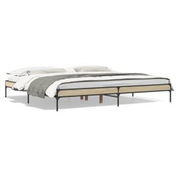 Cadre de lit sans matelas chêne sonoma 200x200 cm 