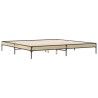 Cadre de lit sans matelas chêne sonoma 200x200 cm 