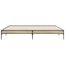 Cadre de lit sans matelas chêne sonoma 200x200 cm 