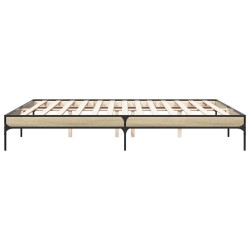 Cadre de lit sans matelas chêne sonoma 200x200 cm 