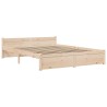 Cadre de lit sans matelas bois massif 140x190 cm 