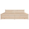 Cadre de lit sans matelas bois massif 140x190 cm 