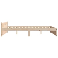 Cadre de lit sans matelas bois massif 140x190 cm 