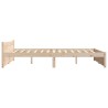 Cadre de lit sans matelas bois massif 140x190 cm 