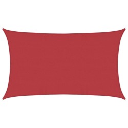 Voile d'ombrage 160 g/m² Rouge 5x8 m PEHD 