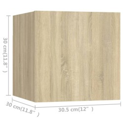 Ensemble de meubles TV 4 pcs Chêne sonoma Bois d'ingénierie 