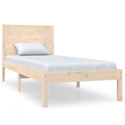 Cadre de lit sans matelas 75x190 cm bois massif 