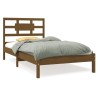 Cadre de lit sans matelas marron miel 100x200 cm bois massif 