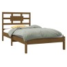 Cadre de lit sans matelas marron miel 100x200 cm bois massif 