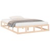 Cadre de lit sans matelas 135x190 cm bois massif 