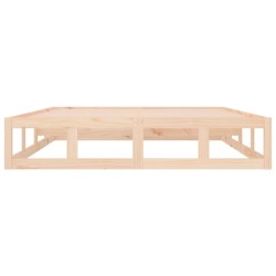 Cadre de lit sans matelas 135x190 cm bois massif 
