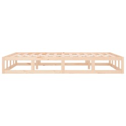 Cadre de lit sans matelas 135x190 cm bois massif 