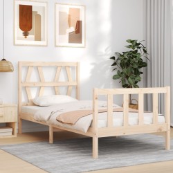 Cadre de lit sans matelas 100x200 cm bois massif de pin 