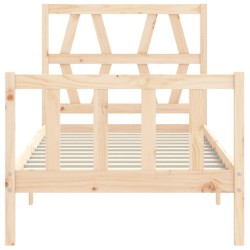 Cadre de lit sans matelas 100x200 cm bois massif de pin 
