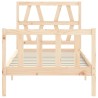 Cadre de lit sans matelas 100x200 cm bois massif de pin 