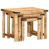 Tables d'appoint gigognes 3 pcs bois de manguier massif brut 