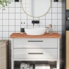 Comptoir de salle de bain 100x50x4 cm bois massif de hêtre 
