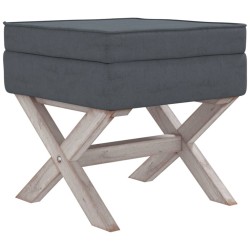 Tabouret de rangement Gris foncé 45x45x49 cm Velours 