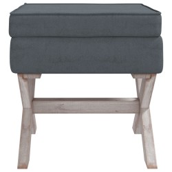 Tabouret de rangement Gris foncé 45x45x49 cm Velours 
