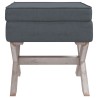 Tabouret de rangement Gris foncé 45x45x49 cm Velours 