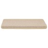 Tapis d'escalier autocollants 15 pcs 65x21x4 cm Crème 