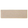 Tapis d'escalier autocollants 15 pcs 65x21x4 cm Crème 
