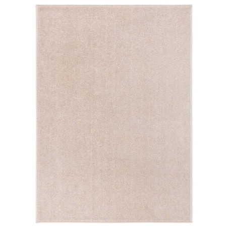Tapis à poils courts 140x200 cm Beige foncé 