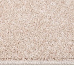 Tapis à poils courts 140x200 cm Beige foncé 
