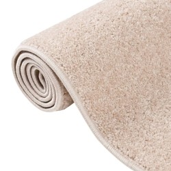 Tapis à poils courts 140x200 cm Beige foncé 