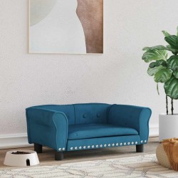 Lit pour chien bleu 70x45x30 cm velours 