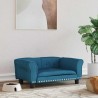 Lit pour chien bleu 70x45x30 cm velours 