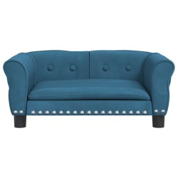 Lit pour chien bleu 70x45x30 cm velours 