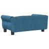 Lit pour chien bleu 70x45x30 cm velours 
