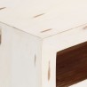 Meuble TV Bois massif d'acacia 110x30x40 cm Blanc 