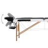 Table de massage pliable 2 zones Bois Noir et blanc 