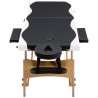 Table de massage pliable 2 zones Bois Noir et blanc 