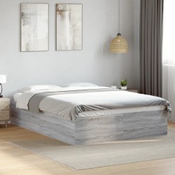 Cadre de lit sans matelas sonoma gris 140x190 cm 