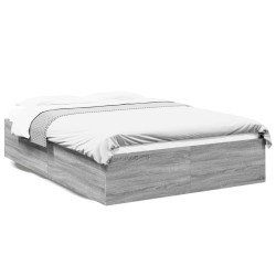 Cadre de lit sans matelas sonoma gris 140x190 cm 