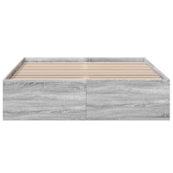 Cadre de lit sans matelas sonoma gris 140x190 cm 