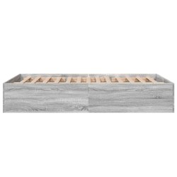 Cadre de lit sans matelas sonoma gris 140x190 cm 