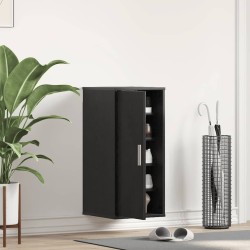 Armoire à chaussures chêne noir 32x35x70 cm bois ingénierie 