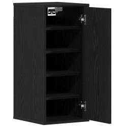 Armoire à chaussures chêne noir 32x35x70 cm bois ingénierie 