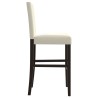 Chaises de bar lot de 2 bois massif d'hévéa et similicuir 