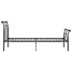 Cadre de lit sans matelas noir métal 100x200 cm 