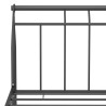 Cadre de lit sans matelas noir métal 100x200 cm 