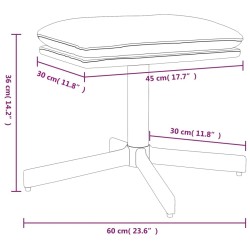 Repose-pied Rose 60x60x36 cm Velours 