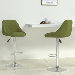 Tabourets de bar lot de 2 vert clair velours 