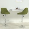 Tabourets de bar lot de 2 vert clair velours 